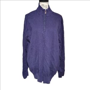 Men's IZOD XL Navy Pullover, 1/3 Zip